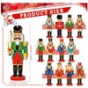 24 Pcs Christmas Nutcracker Ornaments Wood Hanging Nutcrackers Miniature Nutcracker