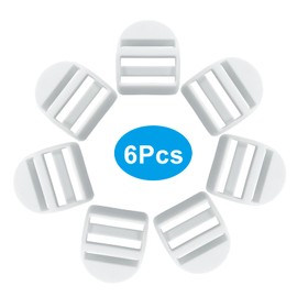 BokWin Ladder Lock Buckle, White, 1-1/4 inch