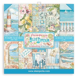 Stamperia Scrapbooking Pad-Blue Dream, 0, 12 x 12 inches