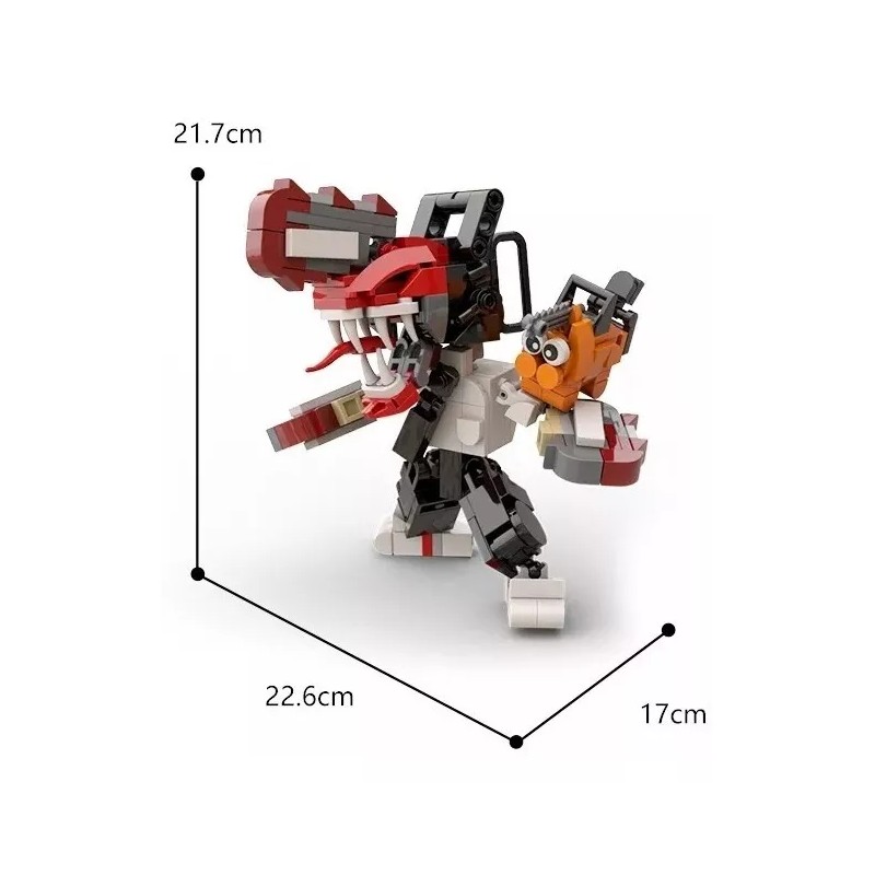 MOC Figuras Chainsaw Man Denji Pochita Bloques Para Armar 22cm