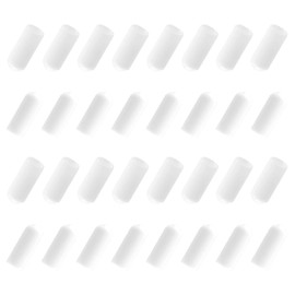 Bonsicoky 60Pcs Round PVC End Caps 1/5" (5mm) ID Flexible Screw Thread Protectors White Bolt End Caps for Metal Tubing Rod Bolt
