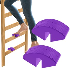 WJCJTJL Dorm Bed Ladder Foot Support – Durable Plastic Step Pad with Anti-Slip Surface for Loft Beds – Foot Saver, Easy Snap-On Design, Fits Most College Dorm Bed Ladders (Purple (2 Pack))