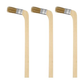 HARFINGTON Paint Brush 3Pcs 1" Brush Width Reusable Variety Angle Bend Brushes Radiator Paint for All Latex Oil Painting Furniture Walls Home Improvement, Brown