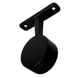 percha de ropa de extremo de montaje superior de barra de clóset de 32 mm de diámetro, color negro | 1 paquete