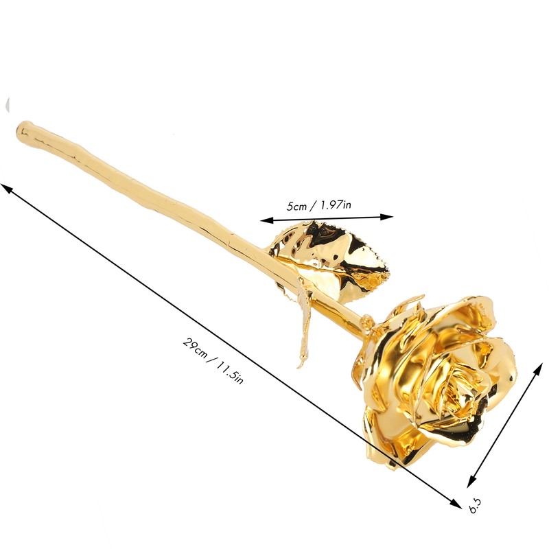Long Stem Rose Gifts Dipped 24K Real Artificial Flower with