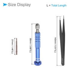 CoCud Electronics Repair Kit, 1.5" Bits 4" Handle Length, Mini Screwdriver Set Opening Pry Tool - (Applications: for Watches Repair), 13-Pieces