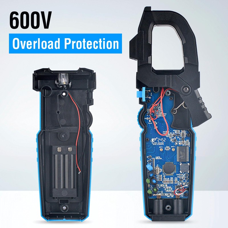 Digital Clamp Meter Multimeter - TEMIRUP Auto-ranging 6000 Counts Amp