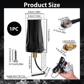 4G LTE Antenna Signal Booster Outdoor Aerial 5-28dBi Wall Mount Outdoor Waterproof SMA Female Cable Wifi Connector Compatible with Vodafone EE O2 GSM 3G 4G LTE Router Gateway Trail Camera