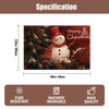 Christmas Placemats Set of 4, Classic Snowman and Christmas Tree