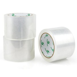 BOMEI PACK 3 inch Wide Heavy Duty Packing Tape, 2.4 Mil 3.0 Inch x 60 Yards, 3 Refills Rolls Clear Box Tape for Moving, Shipping, Mailing and Packaging