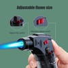 Taughch 5 Pack Butane Torch Lighter Set,Candle Lighter Refillable, Windproof,Jet