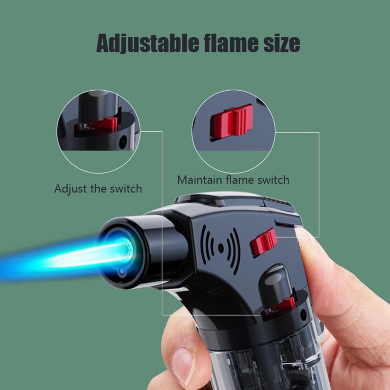 Taughch 5 Pack Butane Torch Lighter Set,Candle Lighter Refillable, Windproof,Jet