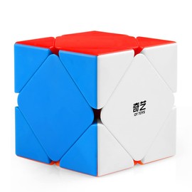 D-FantiX QYTOYS Qicheng Skewb Cube Skewb Speed Cube Stickerless Skewb Magic Cube Puzzle Toys for Kids Adult(QiCheng Version)