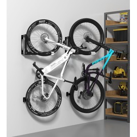 ALIXUEQIN Swivel Bike Wall Mount, Space Saving Bike Rack Garage, No Heavy Lifting Required Bicycle Wall Mount, Vertical Wall Bike Hanger Can Holds up to 77 lbs