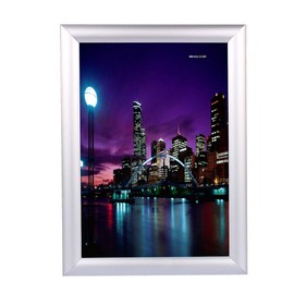 Snap Poster Frame A4 Waterproof Aluminium Poster Silver Snap Frame Clip Frame Picture Photo Holder Displays Advertisement Page for Home and Office 1PC