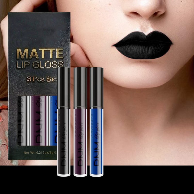 3 Colours Matte Liquid Lipstick Waterproof Durable Liquid Lip Gloss