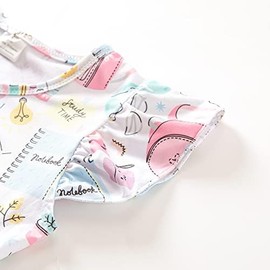 Toddler Girl Dress Back to School Pencil School Bus Print Dress Summer Outfits 3-4T