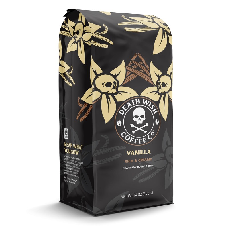 DEATH WISH COFFEE - Vanilla Ground Coffee (14 oz)