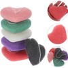 6 Esponjas Faciales Konjac con Diseño Exfoliante, Forma de Corazón,