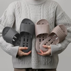 Made in Korea EVA Bathroom Slippers with Drainage (2 Colors) Bathroom Slippers Indie Pink