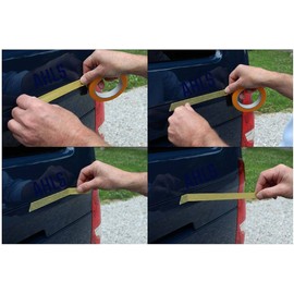 Chemicar Thin Masking Tape; Fine Line Yellow Painters Masking Tape for Automotive or Home (3/4 in x 60 yds) UV Resistant; Sharp Lines; Low Residue; Re-Positions Easily (6 Rolls = 360 yds)