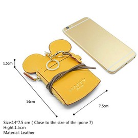 LEECCO Red Neck Pouch,Trend Small Travel Leather Student ID Card Holder Lanyard Neck Pouch Bag With Coin Wallet Purse for Students Women Kids Girls