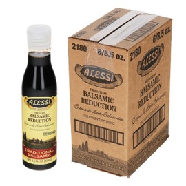 Alessi Balsamic Vinegar Reduction, Autentico from Italy, Ideal on Caprese Salad, Fruits, Cheeses, Meats, Marinades, Traditional Balsamic (Traditional Balsamic, 8.5 Fl Oz (Pack of 6))