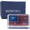 USA Flag, White House, US Capitol Washington Monument Rectangular Crystal