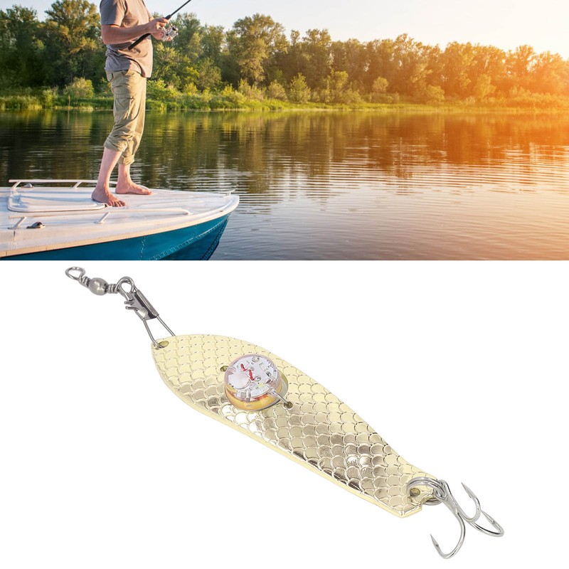 5PCS LED Fishing Lure Light Rustproof Stainless Steel LED Lighted