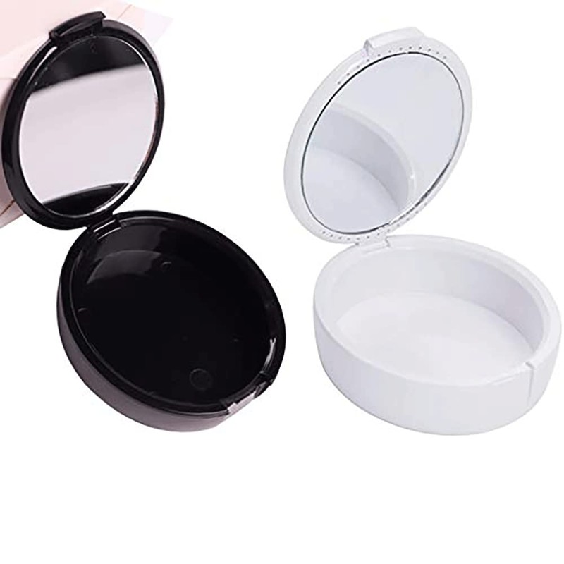 Denture Box Retainer Case Orthodontic Retainer Case with Mirror Portable