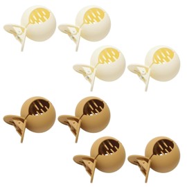 8pcs small shark high ponytail fixed hair clip, women's hair clip, fashionable back of the head Korean multi-color grab clip hair accessory (white&turmeric)