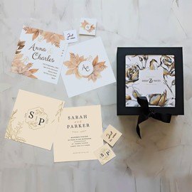 Hammont Gift Boxes - Hostess Sectional Boxes -Food Grade PET Boxes with Window Slot- 6 Pack of Cookie|Cupcake Boxes (Black)