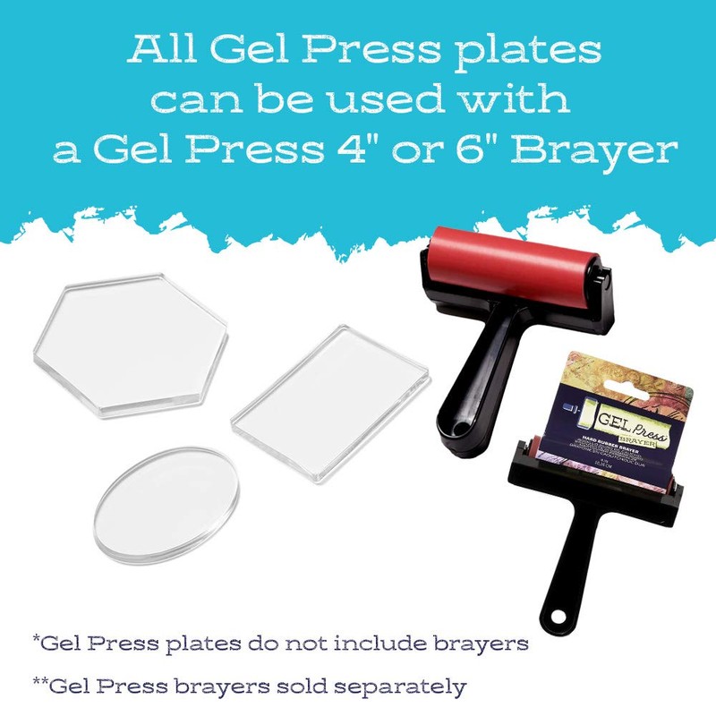 Gel Press Monoprinting Print Plates - Petites 3pc Set: Hexagon,