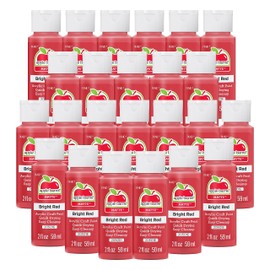 Apple Barrel Acrylic Paint in Assorted Colors (2 oz), 20501EB, Bright Red (Pack of 24)