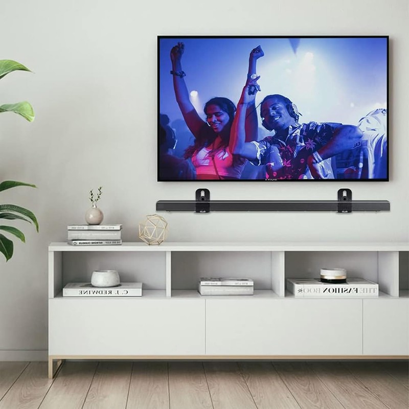 TopHomer 2 Pack Black Soundbar Mounts with Screws Speaker Accessories