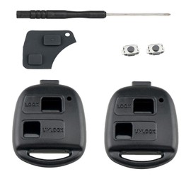 Kesiku 2pcs Toyota Key Shell Case for Avensis Aygo Yaris Prado Previa Corolla Cruiser RAV4 Avalon Land Echo Tarago Remote Control Toyota Yaris Key Corolla Car Key with Screwdriver