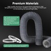 HealSmart 4 Inch 8 FT Flexible Aluminum Duct, Equipped with