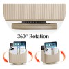NICLNGSH PU Leather Remote Control Holder, 360 Degree Rotating Desk