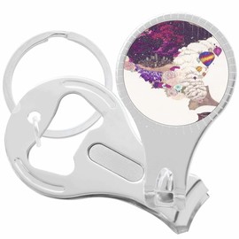 Hot Air Balloons Nail Clippers Plus Bottle Opener Keychain