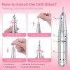 Electric Nail Drill Professional: 45000RPM Rechargeable Nail File with Bits