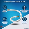 LAXARA DVGW Premium Coloured Flex Hose Black and White 3/8