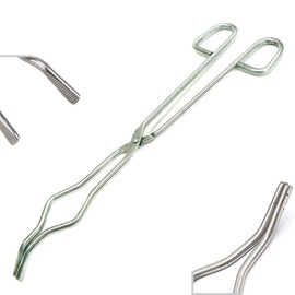 AAProTools Crucible Tongs 200mm/8 inch Length Round Stainless Steel Professional Grade Crucible Tong Dish Holder