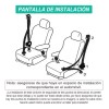 Cinturón De Seguridad De 3 Puntos Universal Retráctil 2pzs
