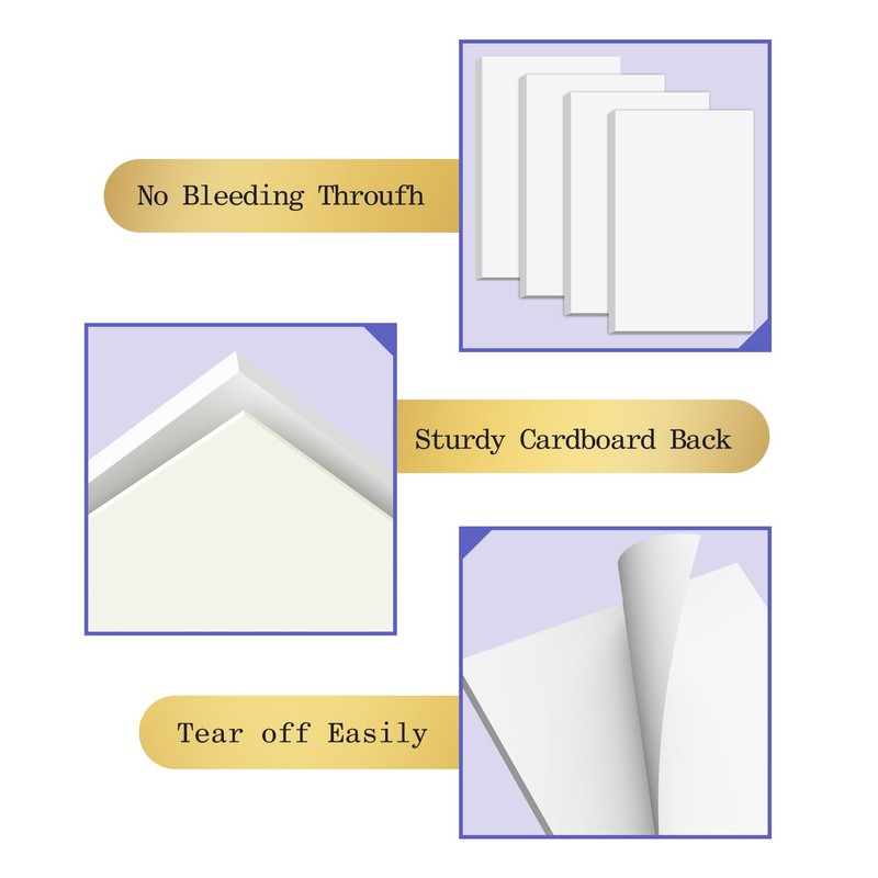Notepads 3x5, 6 Pack Small Note Pads, Server Note Pad,