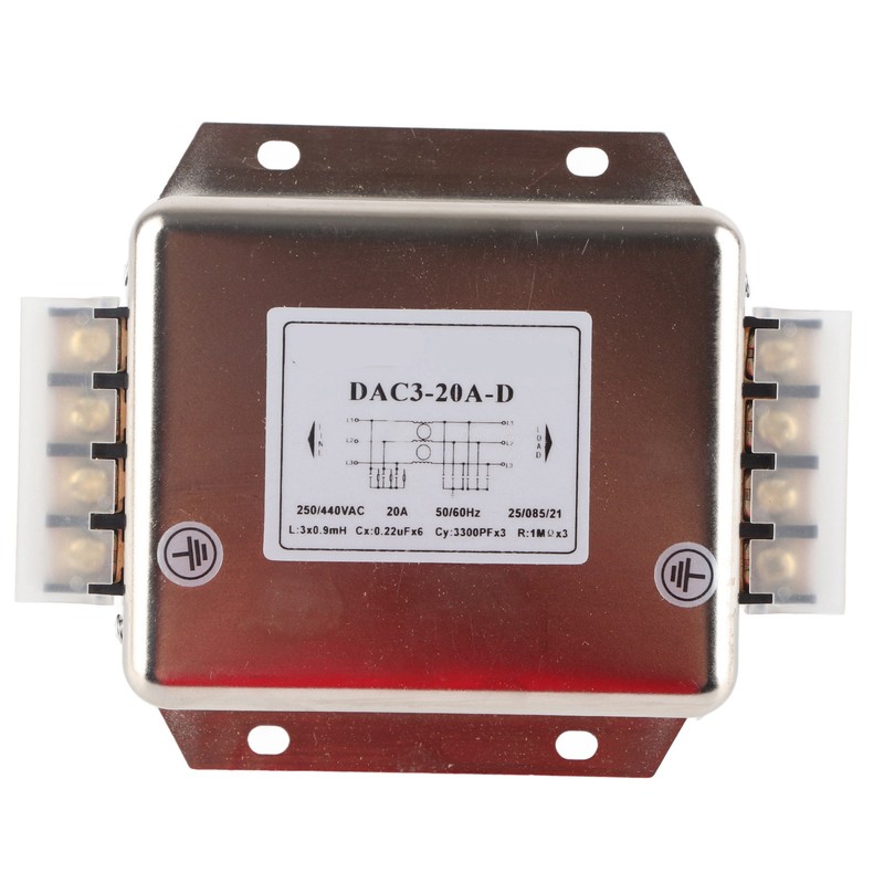 3 Phase Terminal Filter 3 Wire for Power Line Electronic
