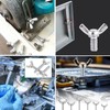 TOP-VIGOR 10Pcs Wing Nut & Bolt, M8*30mm Butterfly Wing Screws,
