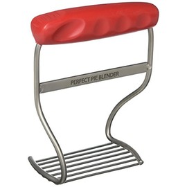 Perfect Pie Dough Blender & Pastry Cutter Tool – Heavy Duty Stainless Steel Blades for Easy Mixing – Ergonomic Soft Grip Handle – Ideal for Baking Pizza, Pie, Cookies - Red