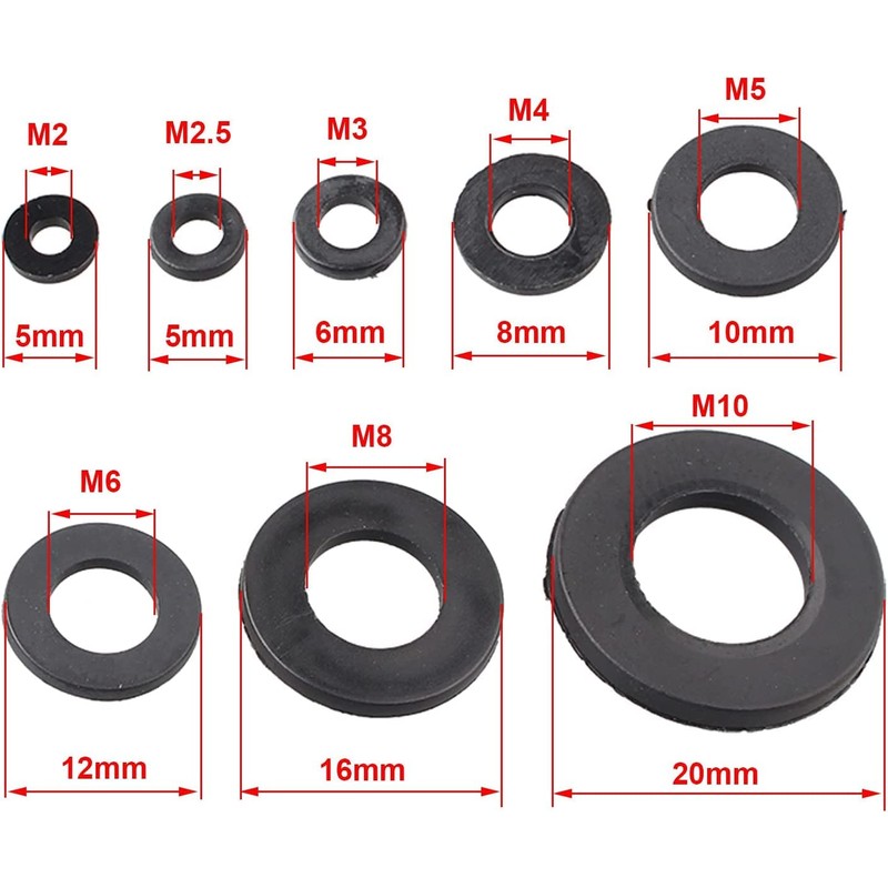TAORAYO Nylon Flat Washer Flat Washer Crush Flat Washer Drain