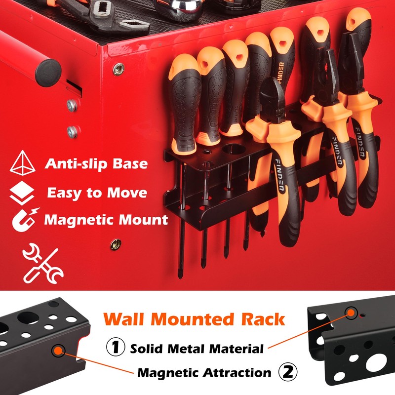 ULIBERMAGNET Magnetic Screwdriver Rack,Heavy Duty Magnetic Tool Holder,Pliers Organizer Rack
