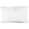 Hafaa White Pillowcases 2 Pack Brushed Microfiber Plain Pillow Cases